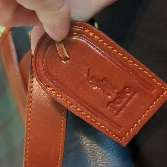 POLO by Ralph Lauren vintage green plaid satchel bag - Picture 7 of 10